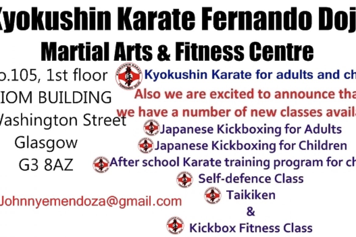 Welcome To Kyokushin Karate Fernando Dojo Full-Time Martial Arts & Fitness Centre in Glasgow City!